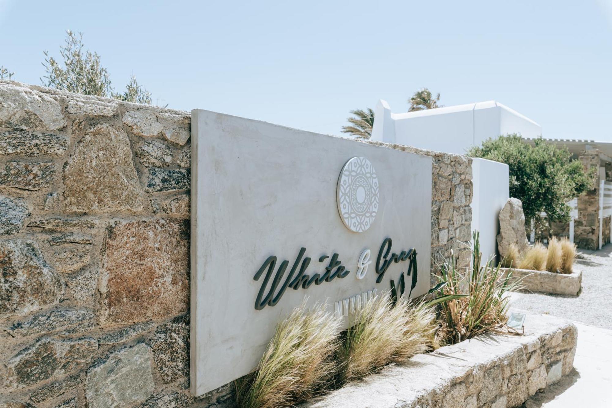 White And Grey Apartment Mykonos Town Exterior photo